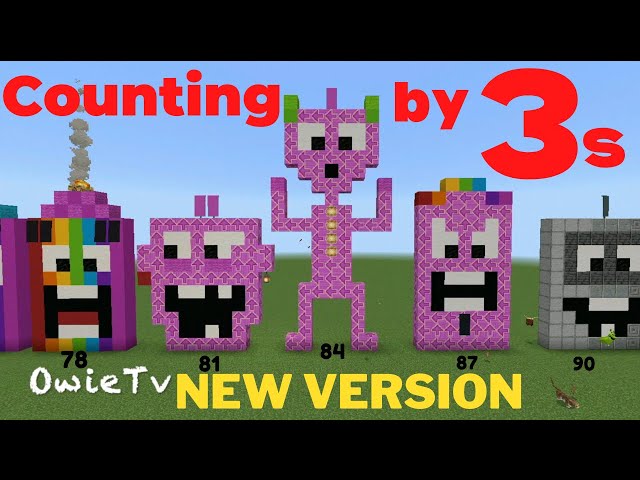 Counting by 3s Song  | Skip Counting Songs for Kids | Minecraft Numberblocks Counting Songs