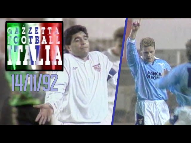 Gazza v Maradona/AC Milan v Napoli: 14th Nov 1992 FULL Highlights | Gazzetta Football Italia Rewind