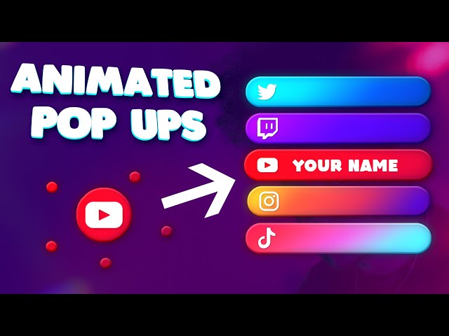 FREE Social Media Pop Up Template (After Effects and OBS/ Streamelements)