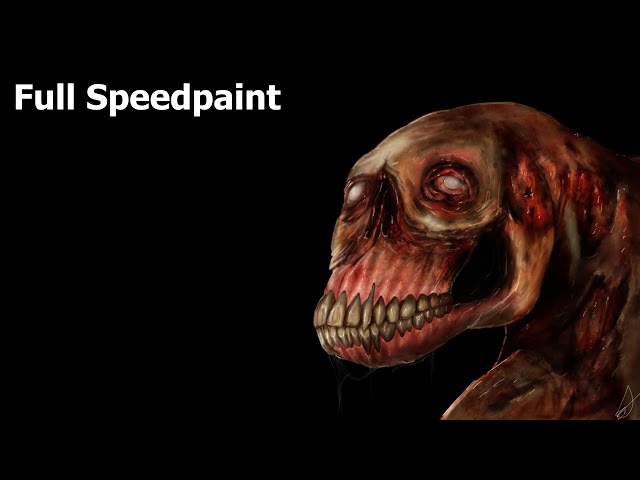 How to draw creepy teeth creature Speedpaint - Darian_Quilloy