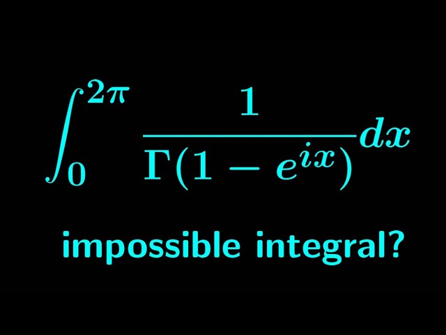 This integral breaks math