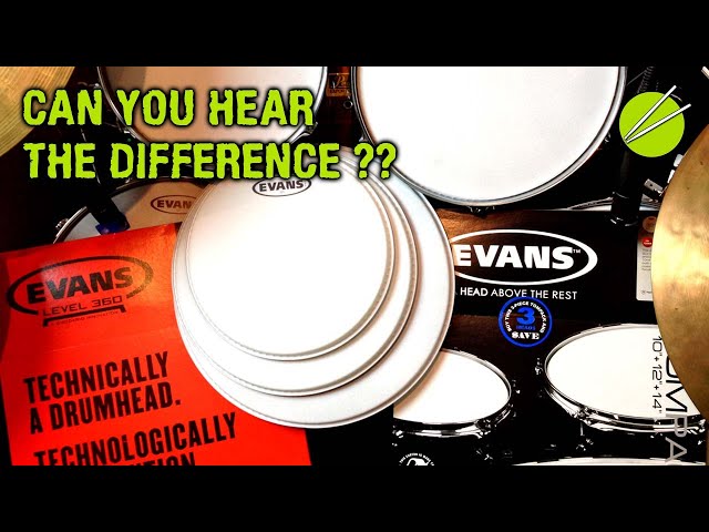 Evans Level 360 G1 coated drum heads - detailed review and comparison