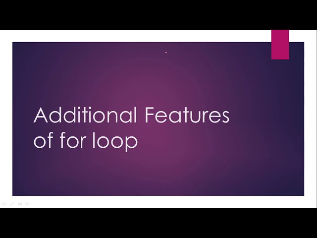 For loops part II| Additional Features| Nested for Loops| Programming in C |Lecture 69