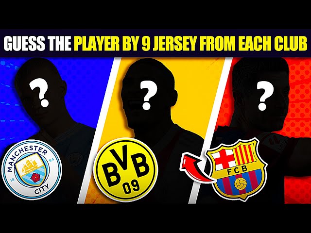GUESS THE PLAYER BY #9 JERSEY FROM EACH CLUB 🔥 | FOOTBALL QUIZ 2024