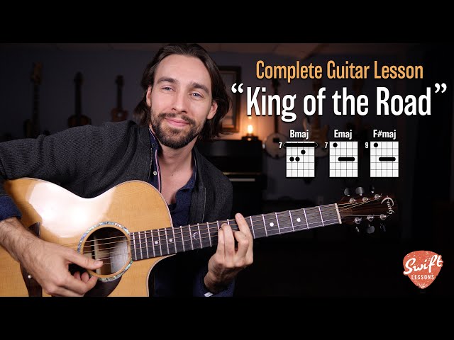 "King of the Road" Guitar Lesson - Roger Miller - Easy 3 Chord Song!