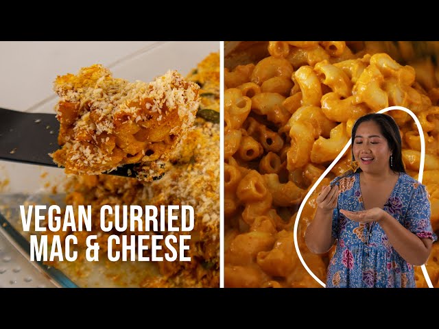 VEGAN Curry Flavoured Mac & Cheese | Plain, Baked and Fried