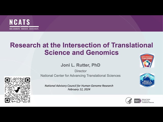 Research at the Intersection of Translational Science and Genomics - Joni Rutter