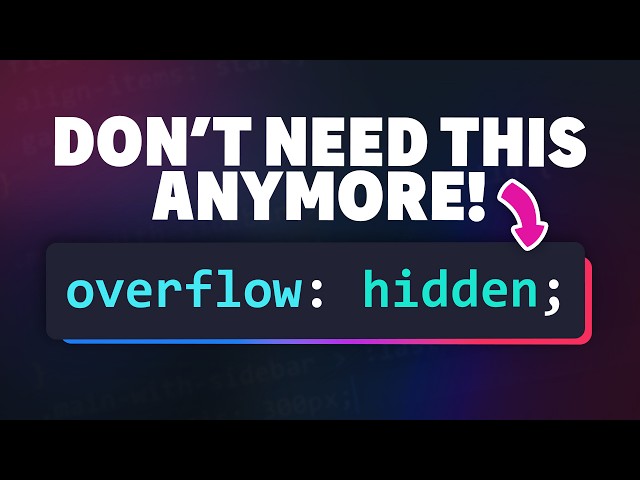2 better alternatives to overflow: hidden