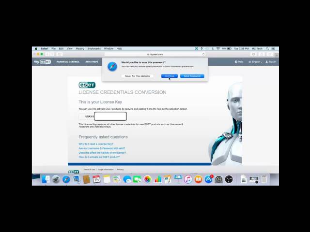 How to Activate ESET Cyber Security 6.1 with a Username and Password