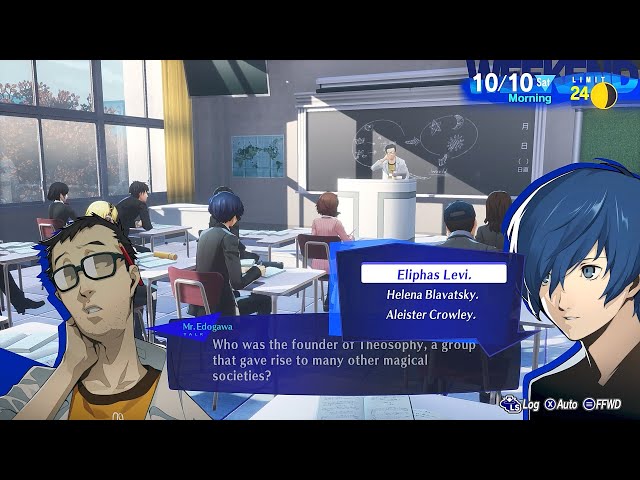10th October Question: Who was the Founder of Theosophy | Persona 3 Reload