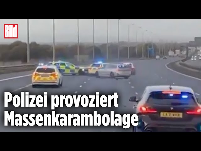 Dramatische Verfolgungsjagd: Polizei rammt BMW
