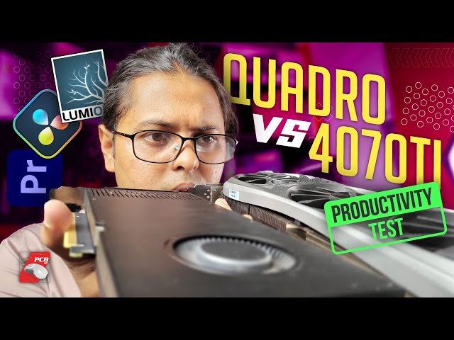 Quadro A4000 VS 4070ti Geforce RTX Productivity Tested