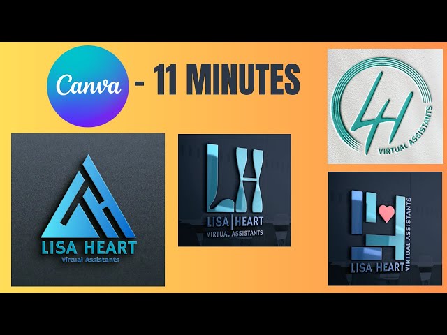 Four💥 3D Logo Ideas in 11 minutes - with Canva & Photopea