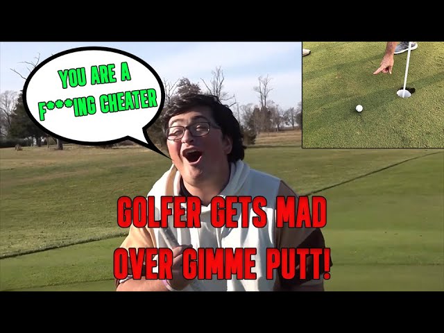 This golfer gets mad over a gimme putt!