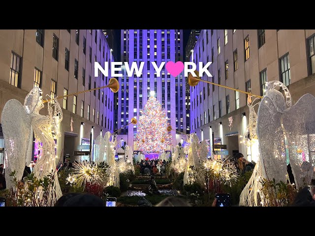 [4K]NYC Christmas Vibes🎅: 5th Ave/Rockefeller Tree🎄Radio City⭐ Afternoon Tea at Whitby Hotel🫖🍰 2022