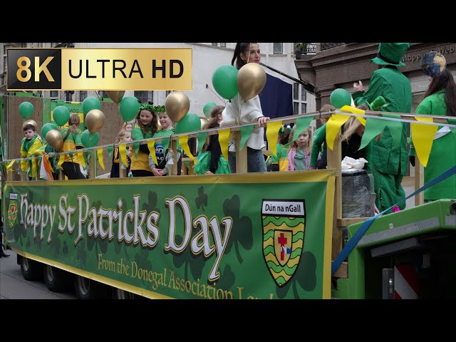 St Patrick's Day Parade in London 2023 Part I 🇮🇪 8K 60FPS