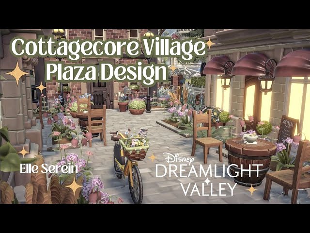 Cottagecore Village Plaza Design 🌼 and Speed Build [Part One] in Disney Dreamlight Valley