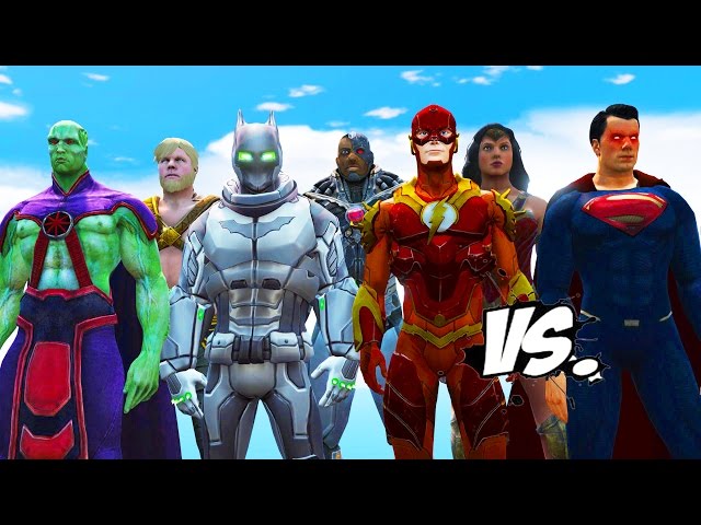 SUPERMAN VS JUSTICE LEAGUE - BATMAN, THE FLASH, WONDER WOMAN, AQUAMAN, CYBORG VS SUPERMAN