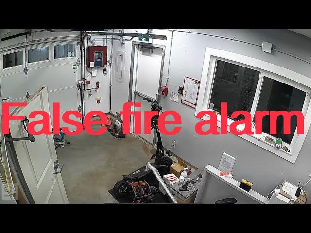 False fire alarm activation in garage