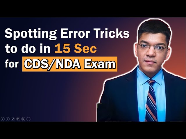 Error Detection and Correction Trick | Error Spotting in English Tricks | English Grammar Lessons