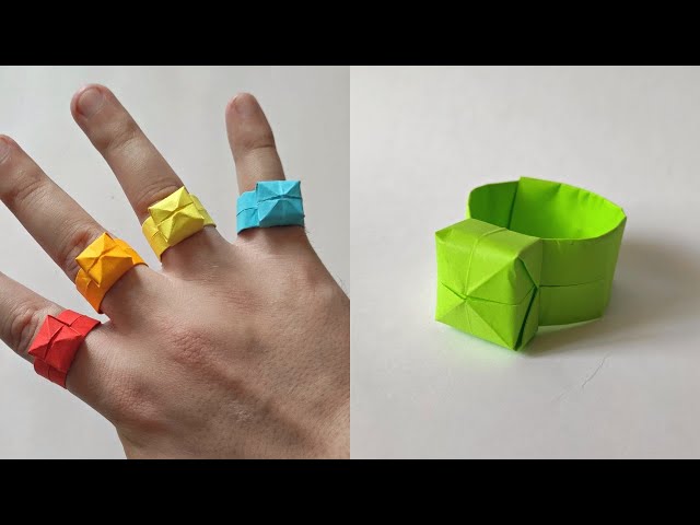 Origami DIAMOND RING | How to make a paper rings | 4K