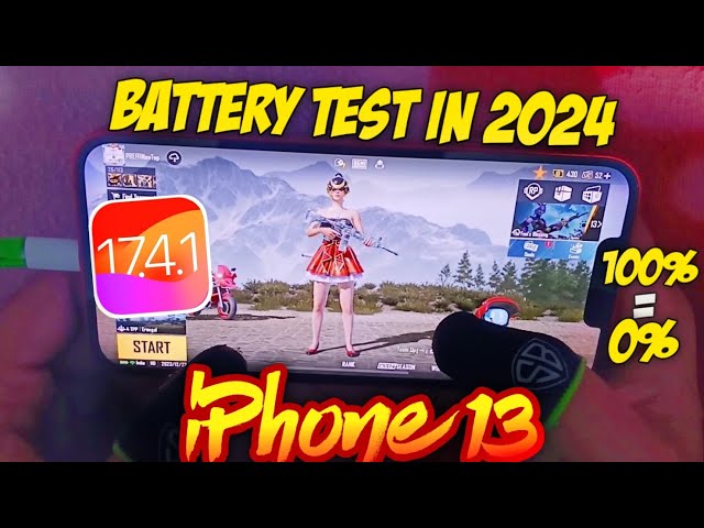 🔥iPhone 13 BGMI Battery Drain Test in 2024 | 100% to 0% = Time? | Lag?