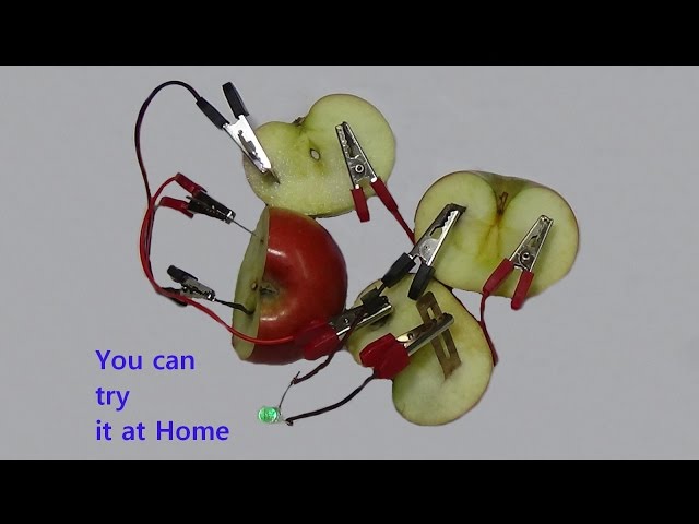 Cool Science Project - Homemade Apple Battery Free Energy
