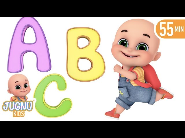 ABC School Song - Learn the Alphabet | kids cartoon+More Nursery Rhymes | ABCs and 123s | Jugnu kids