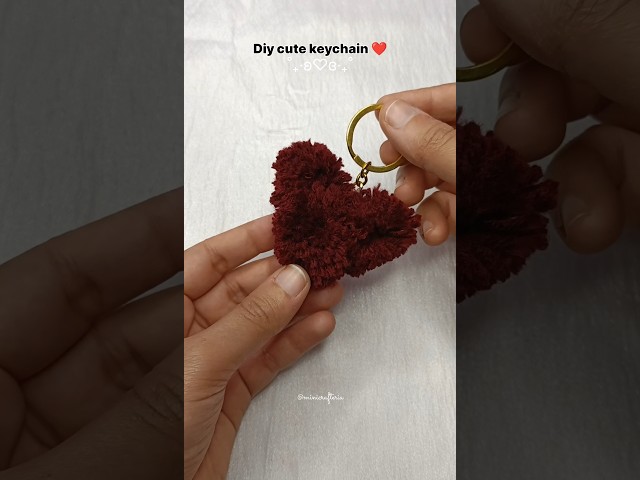 DIY Heart Keychain ❤️ How to make Keychain ideas #shorts #youtubeshorts #diy #keychain #craft