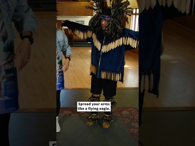 Learning about #regalia & Coast Salish #dancing 🧡 #Indigenous #IndigenousPeoples #CBCKids