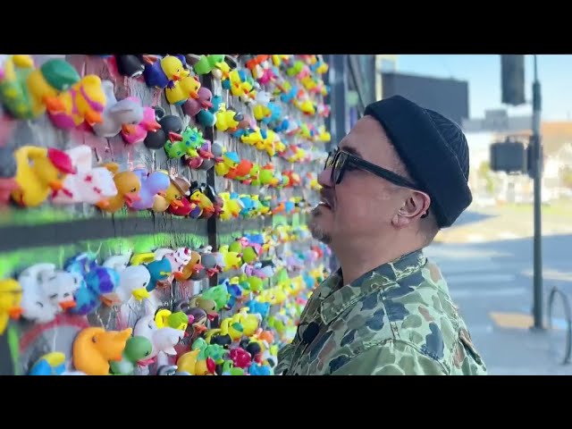 With rubber duck armada, S.F. barber battles taggers