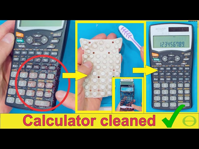 How to clean inside a calculator after juice spilled on it - step by step to fix stuck buttons