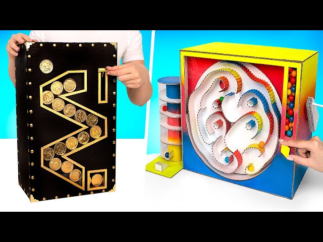 2 Special Candy Vending Machines From Cardboard