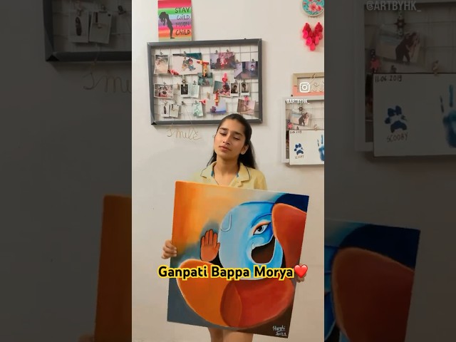 Ganpati Bappa Painting❤️comment BAPPA MORYA🙏🏻 and subscribe