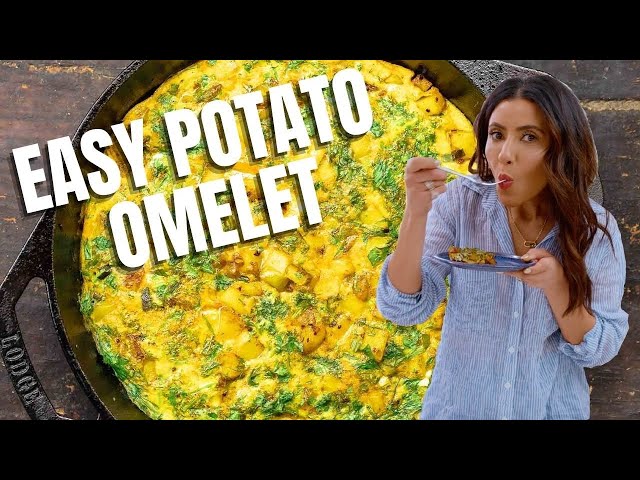Easy "FLUFFY" Potato Omelet! You'll make this omelette on repeat!