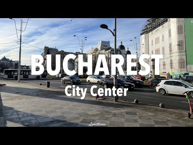 Bucharest 🇷🇴 in Romania [4K] Walk | DJI Osmo Action 4 | February 2024