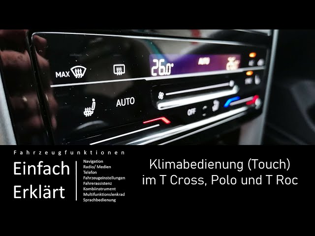 T Cross T Roc Tiguan: Touch Klimabedienteil + Automatik Modus erklärt + Scheibe enteisen
