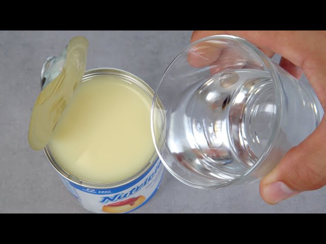 Mix condensed milk with boiling water! You will be making this recipe every day in 5 minutes.