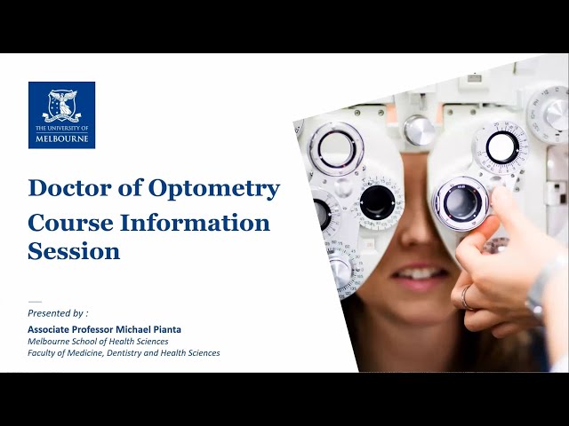 Doctor of Optometry Information Session - Start Year 2024