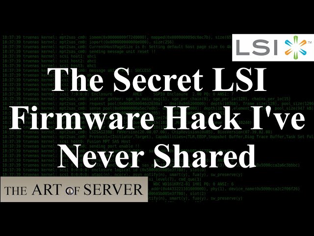 The Secret LSI Firmware Hack I've Never Shared