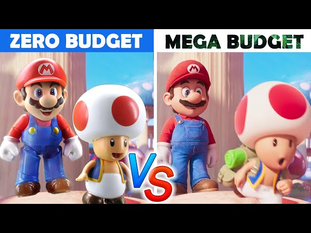Super Mario Bros Movie ZERO BUDGET! VS Real Trailer | Super Mario Bros Movie Toy Parody