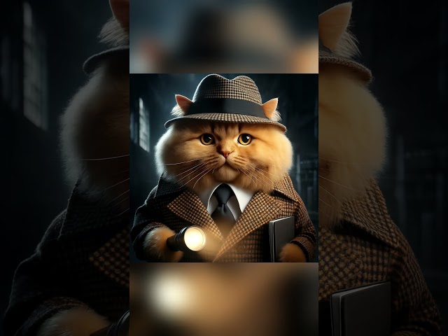 I became a detective #cats #cutcats #cartoon #cat #meow #shorts