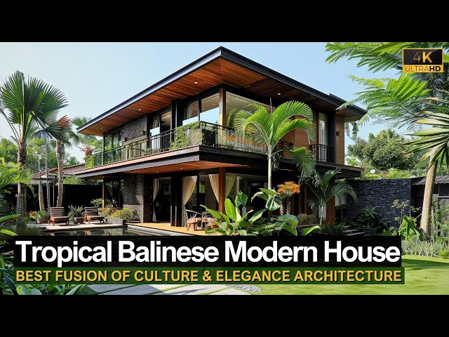 Exploring a Tropical Balinese Modern Contemporary House: Fusion of Culture and Elegance