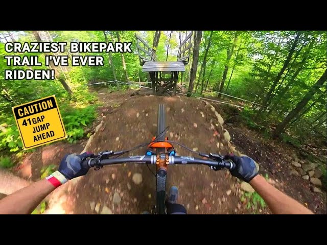 41 Gap Jumps and Drops in one trail! | Mountain Biking Nosferatu trail | Empire 47 Quebec, Canada