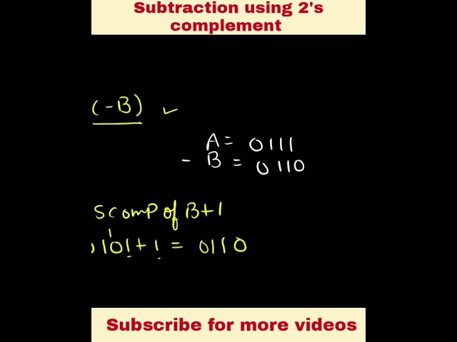 subtraction using 2's complement