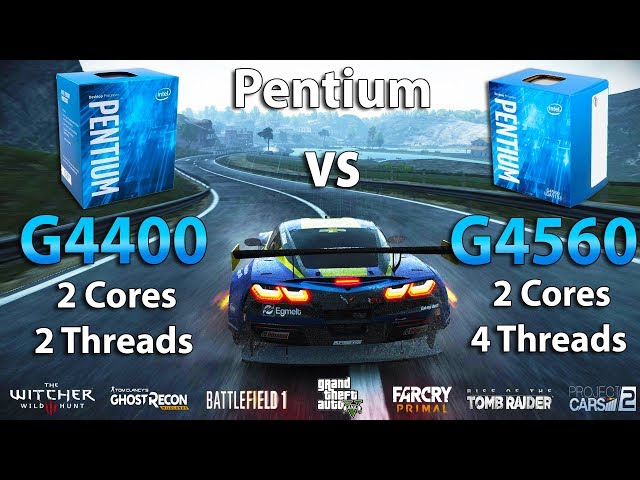 Pentium G4400 vs G4560 Test in 7 Games