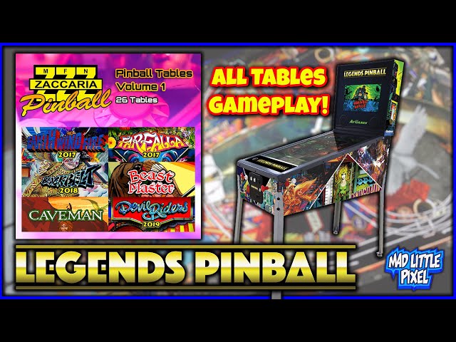 Zaccaria Volume 1 AtGames Legends Pinball All 26 Tables Gameplay With Closeups Shown!
