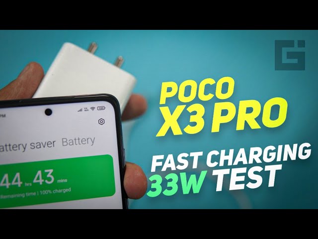 POCO X3 Pro 33W Fast Charging Speed Test | How much time does 5160 mAh take to charge to 100%?