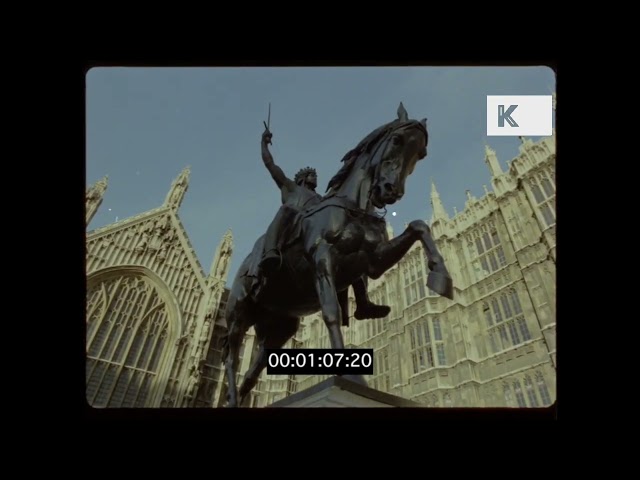 1980s London Horse Riders On Rotten Row, Richard The Lionheart, Achilles, Statues