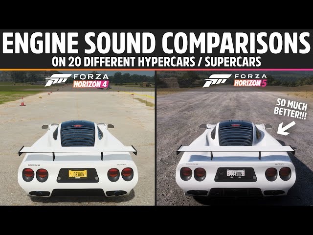 Forza Horizon 5 VS Forza Horizon 4 - 20 Different Hypercars - Engine Sound Comparison!!